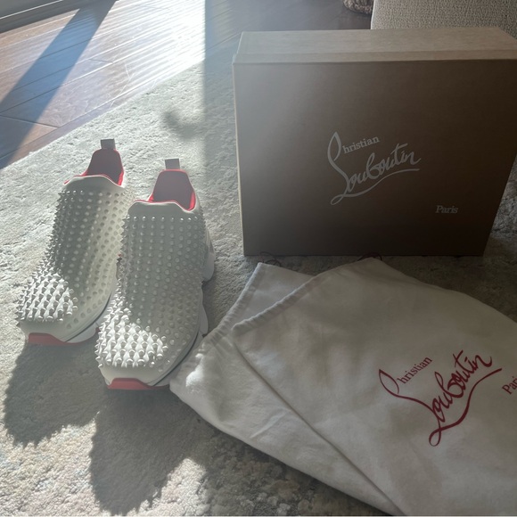 Christian Louboutin Spike Sock Flat Neoprene 45.5 - Picture 6 of 13